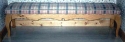 pine bench-cabriole legs-upholstered seat