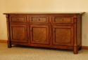 alder & walnut burl veneer-3 doors-3 drawers