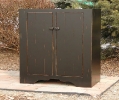 alder - 2 doors - distressed black paint finish