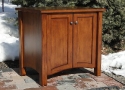 alder vanity - arched doors - sides