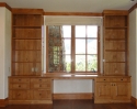 alder desk with bookcases
