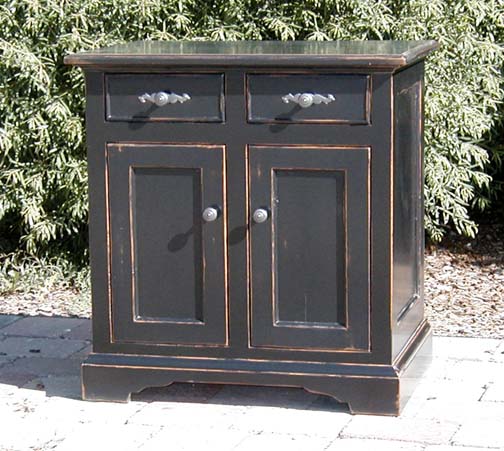 Black Distressed Night Stand