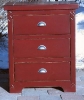 3drawers-red distressed finish