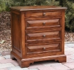alder-3 raised panel drawers-pullout shelf