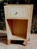 figured anigre-1 drawer-open shelf