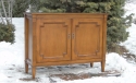 alder office cabinet-2 doors-fluted posts-tapered feet