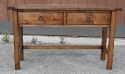 alder-2 drawers-3 sided stretchers-distressed